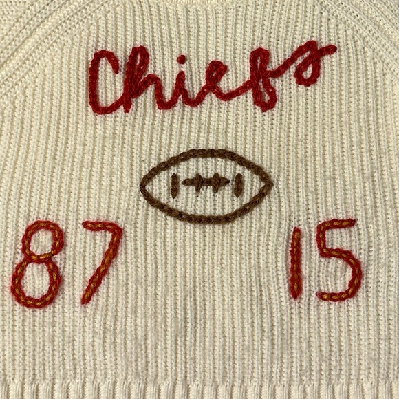 Chiefs hand embroidered sweater 4T - Picture 3 of 3